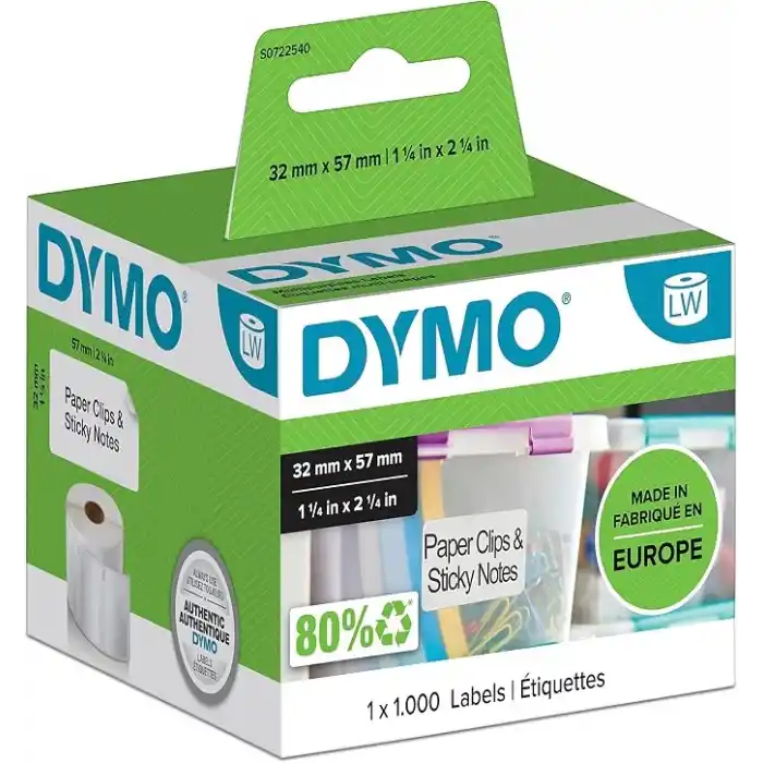 Dymo LW 1154 Etiket Muadil 32 mm x 57 mm 1000 Adet Etiket LW-450