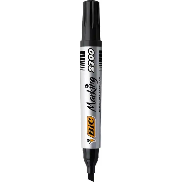 BIC Marker 2300 Kesik Uçlu Permanent Markör, Siyah,
