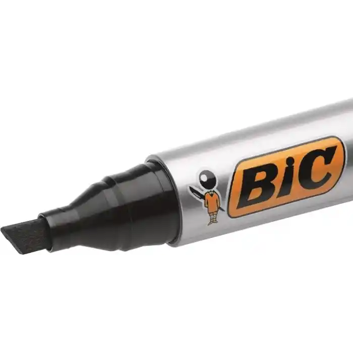 BIC Marker 2300 Kesik Uçlu Permanent Markör, Siyah,
