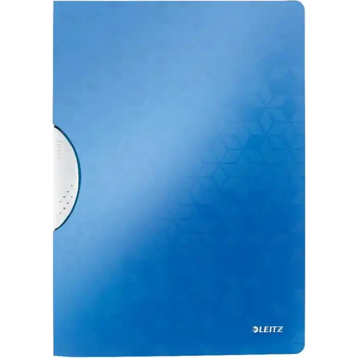 Leitz 41850036 WOW A4 ColorClip Sıkıştırmalı Dosya, Metalik Mavi