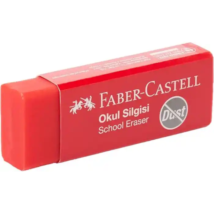 Faber-Castell Kırmızı Silgi, 20’li, Kurşun Kalem İzlerini Kolayca Silen, Yumuşak ve Dayanıklı Yapı, Doğa Dostu Tasarım