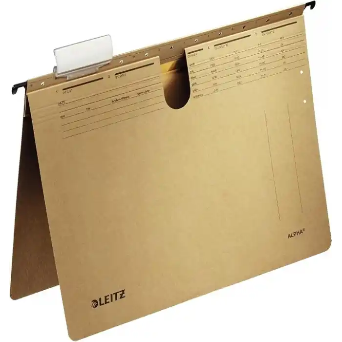 Leitz Alpha Askılı Dosya, Telli, A4, Kese Kağıdı Rengi, 10lu Paket, 19143000