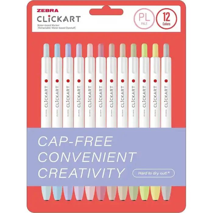 ZEBRA CLICKART MARKET PEN PL 12 LI SET