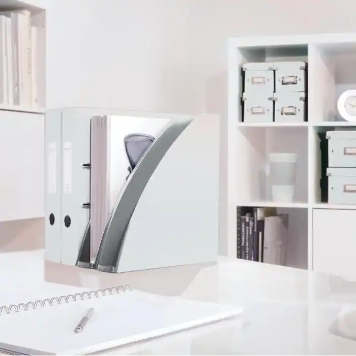 Leitz WOW Kutu Klasör Metalik Beyaz 52771001