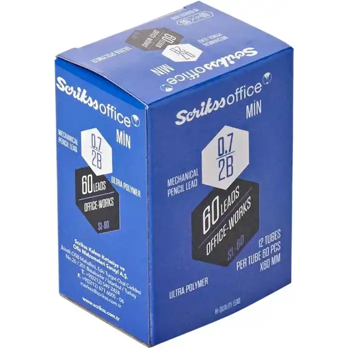 Scrikss Office Sl60 Min 12lik Kutu 2B 0.7 mm