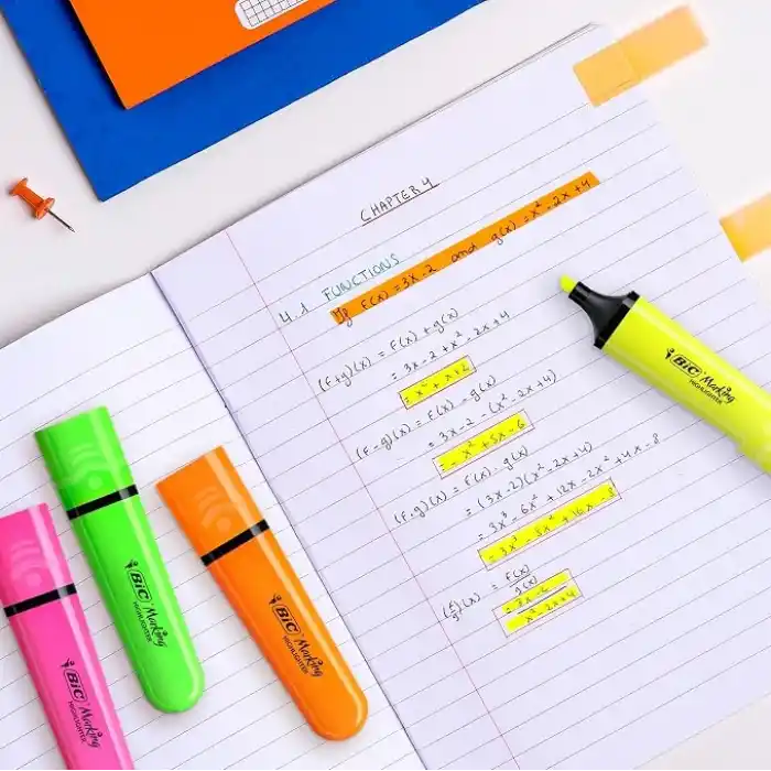 BIC Marking Flat Higlighter Fosforlu Kalem 12li Kutu, Yeşil Fosforlu Kalem, Su Bazlı, Hızlı Kuruyan Mürekkep