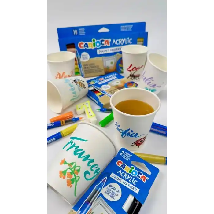 Carioca Akrilik Paint Marker Su Bazli Fırça Uçlu 2Li