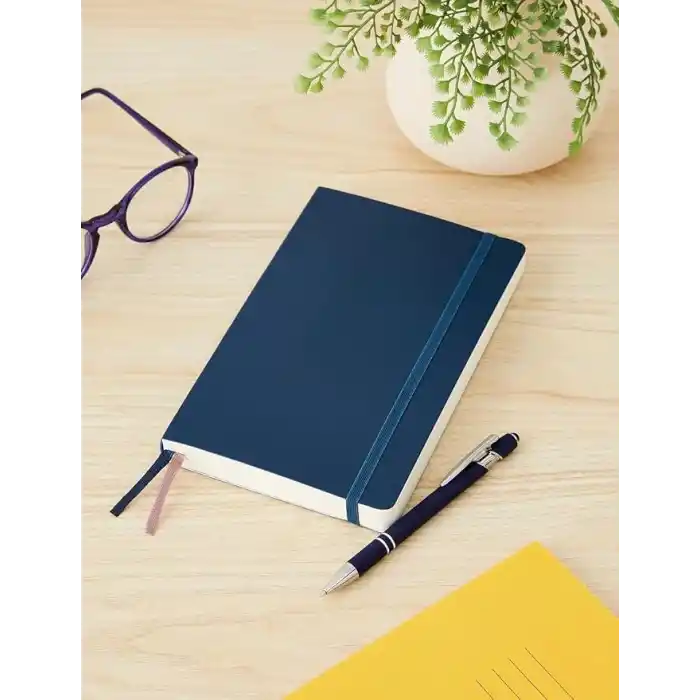 Moleskine Çizgili Kalın Safir Mavi Defter L Boy Yumuşak Kapak (Expanded)