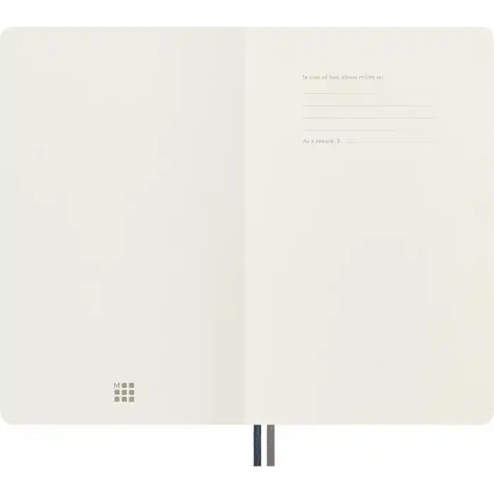 Moleskine Çizgili Kalın Safir Mavi Defter L Boy Yumuşak Kapak (Expanded)
