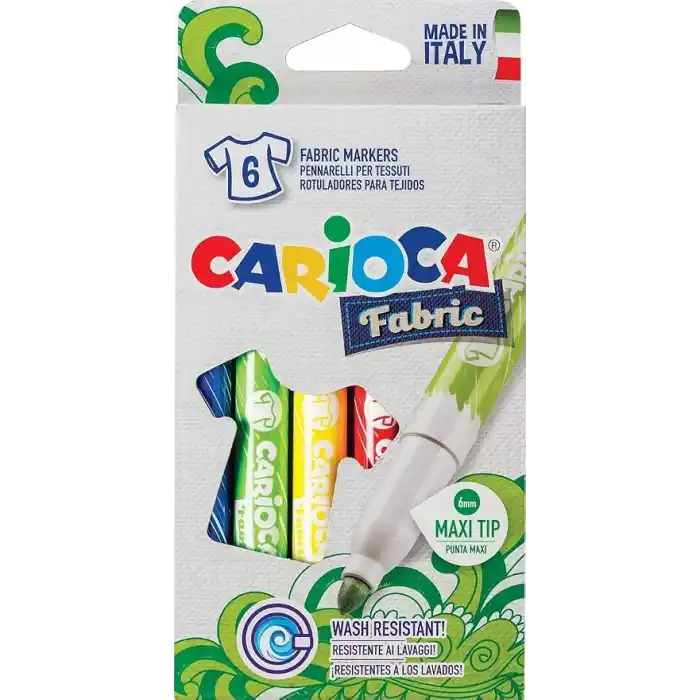 Carioca Keçeli Kumaş Boya Kalemi Maxi 6Li