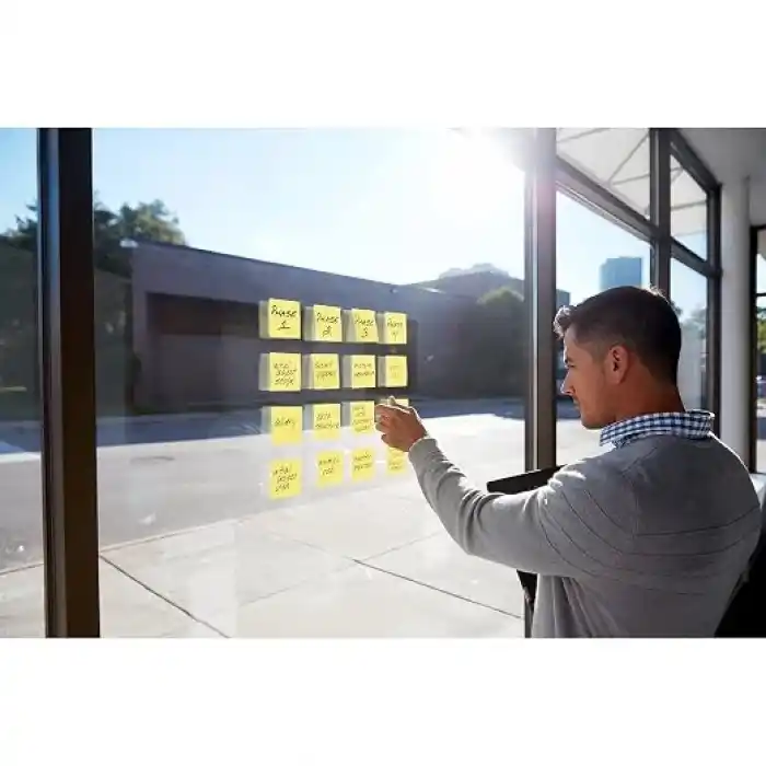 Post-it Süper Yapışkan Notlar, 2x Yapıştırma Gücü, 3x3 inç, Kanarya Sarı, 24-Pedler/Dolap Paketi (654-24SSCP)