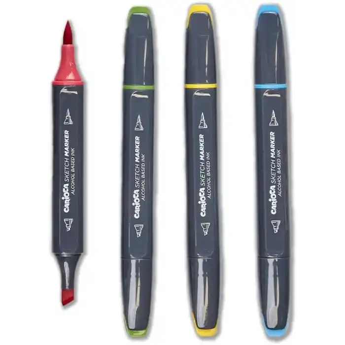 Carioca Plus Sketch Marker Çift Tarafli Çizim Kalemi 10 Renk