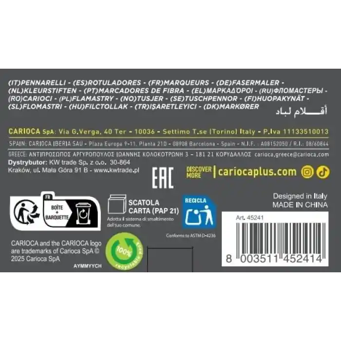 Carioca Plus Sketch Marker Çift Tarafli Çizim Kalemi 10 Renk