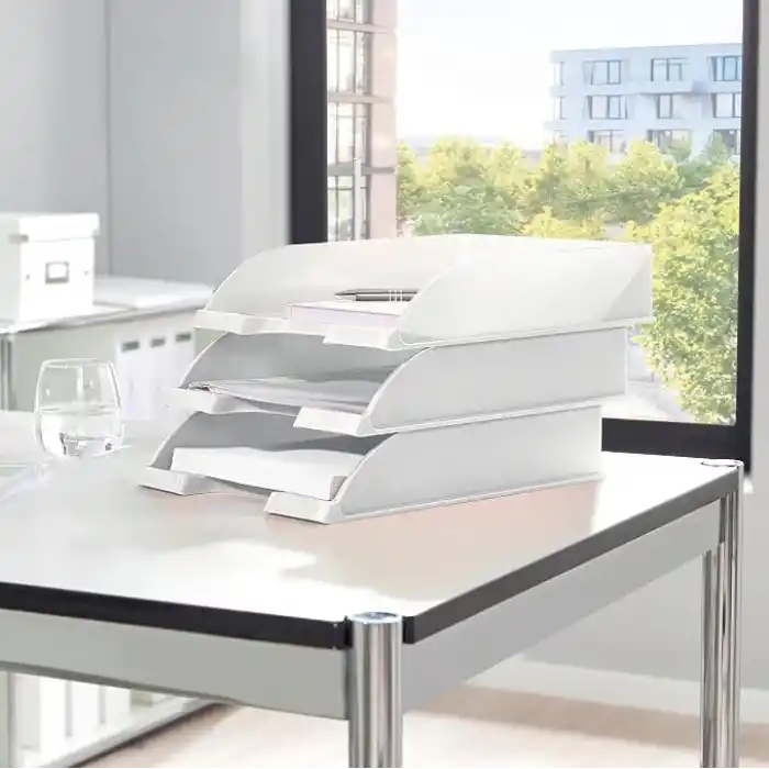 Leitz WOW A4 Evrak Rafı, Metalik Beyaz, 52263001