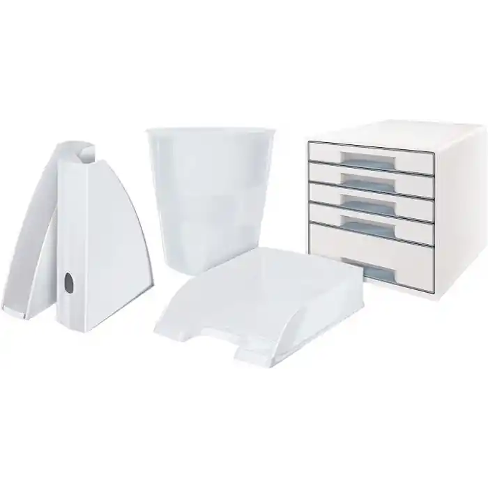 Leitz WOW A4 Evrak Rafı, Metalik Beyaz, 52263001