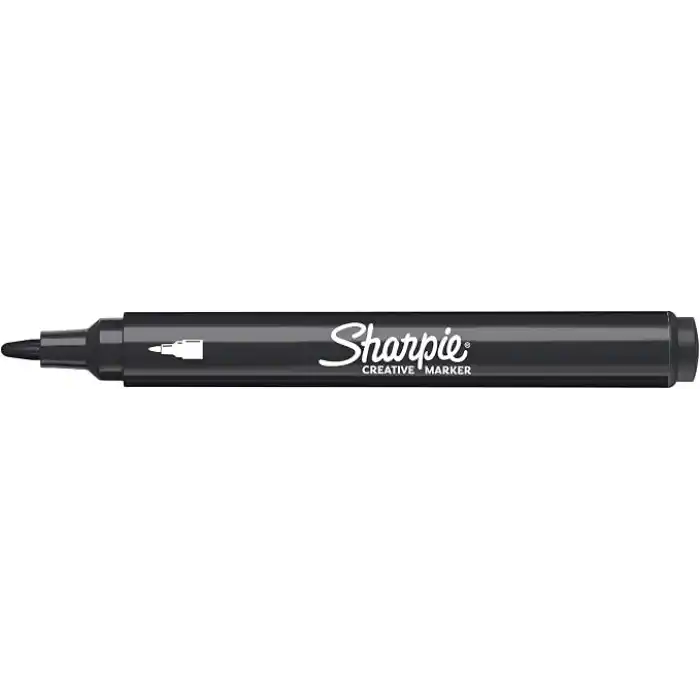 SHARPIE Akrilik markör, Yuvarlak uç, Siyah