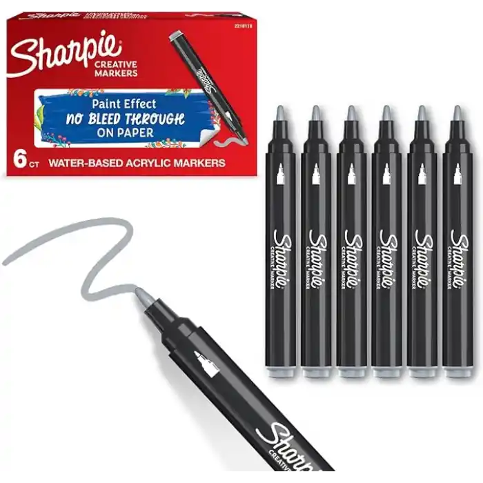 SHARPIE Akrilik markör, Yuvarlak uç, Açık gri