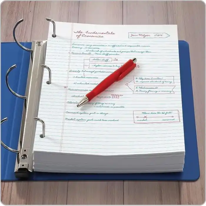 Tops Notebook Filler Kağıdı, College Çizgili, 27,9 x 21,6 cm, 3 Delikli, Ağırlık, Orta Büyüklükte, Beyaz, 500 Yaprak/Paket (62349)