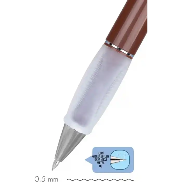 Serve Deep Mekanik Kurşun Kalem, Toprak Tonları, 0.5 mm, 6lı Kutu