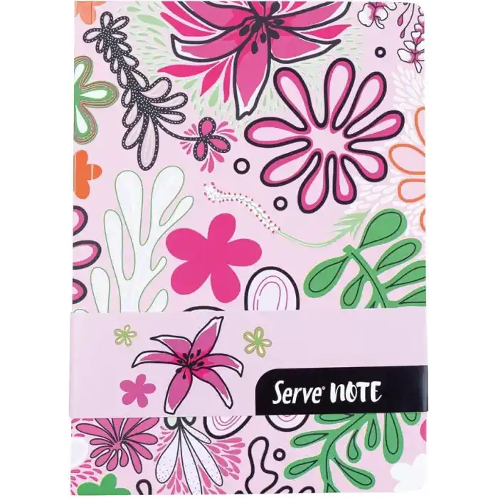SERVE DEFTER SETI - DESENLİ SEKER PEMBE ÖZEL KUTUDA