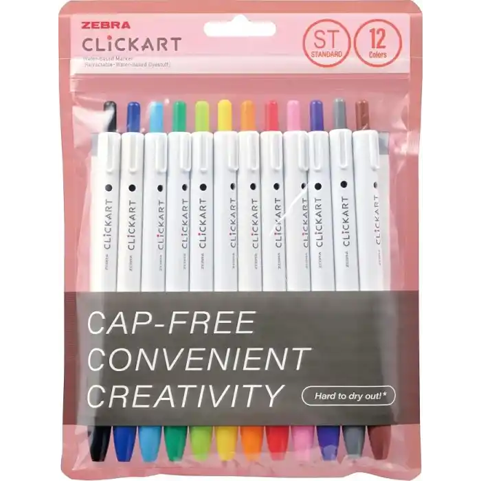ZEBRA CLICKART MARKET PEN ST 12 LI SET