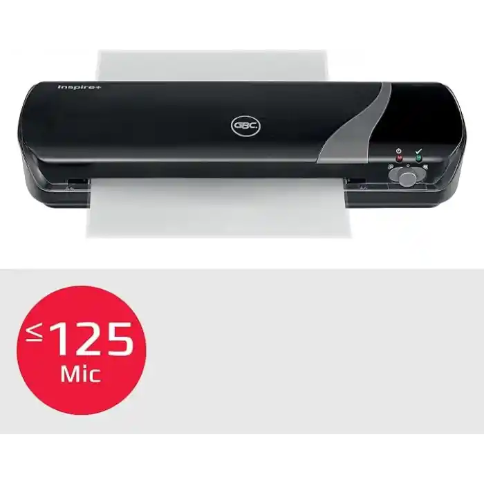 GBC Inspire+ A4 Evde Kullanım Laminatör, A4 Torbalar ve Daha Küçük, 1 Yıl Garanti, Siyah, 440207