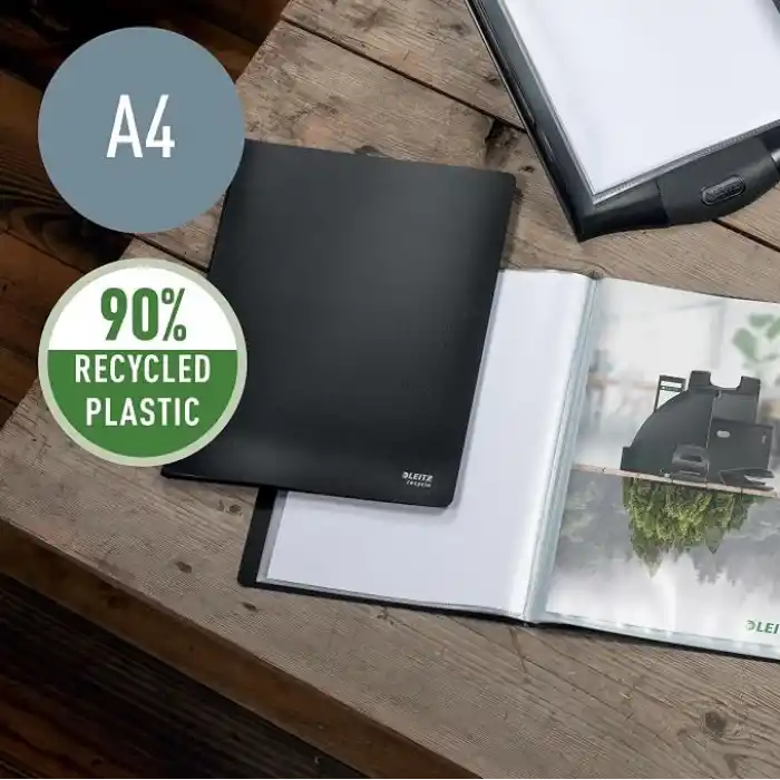 Leitz Recycle Sunum Dosyası A4 PP 40 siyah