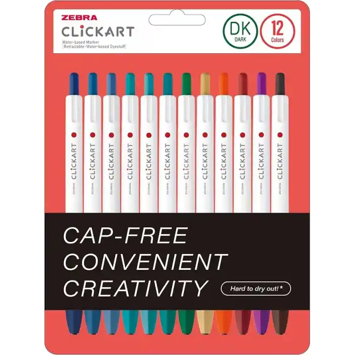 ZEBRA CLICKART MARKET PEN DK 12 LI SET