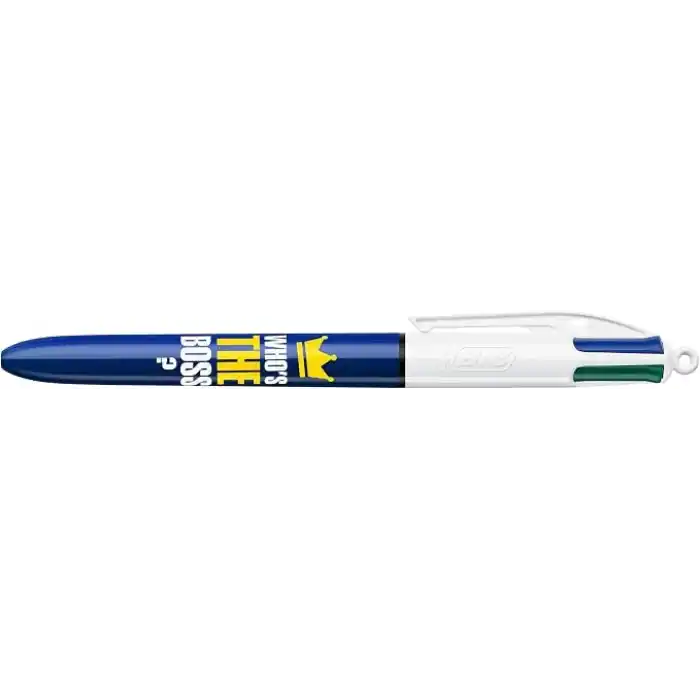 BIC 4 Colours Message Tükenmez Kalem 12Li Kutu, 1.0mm Uç, Tek Kalemde Mavi, Kırmızı, Yeşil ve Siyah Renkler