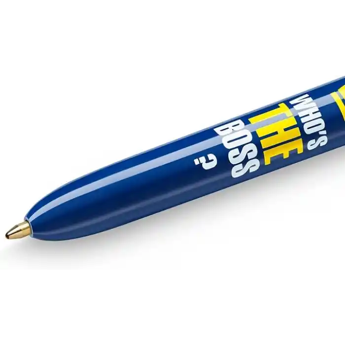 BIC 4 Colours Message Tükenmez Kalem 12Li Kutu, 1.0mm Uç, Tek Kalemde Mavi, Kırmızı, Yeşil ve Siyah Renkler