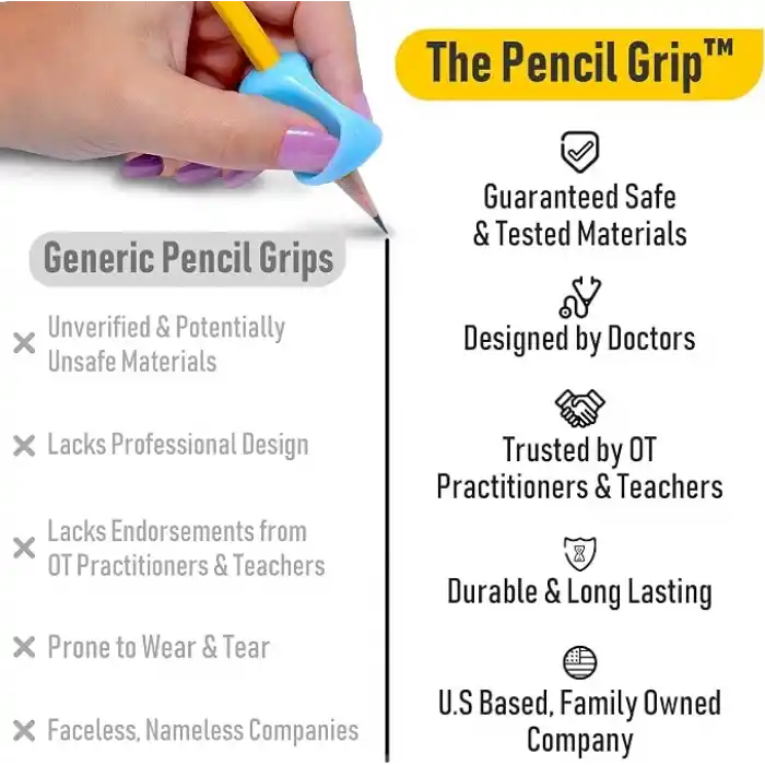 The Pencil Grip Pinch Grip, ergonomik yazma yardımı, parlak renkli kalem tutacakları, 6lı, TPG-12706