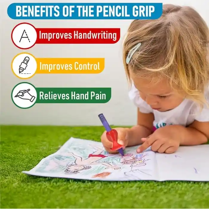The Pencil Grip Pinch Grip, ergonomik yazma yardımı, parlak renkli kalem tutacakları, 6lı, TPG-12706