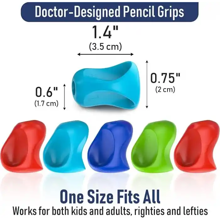 The Pencil Grip Pinch Grip, ergonomik yazma yardımı, parlak renkli kalem tutacakları, 6lı, TPG-12706