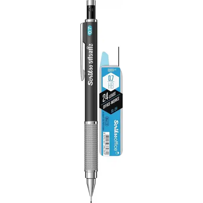 SCRIKSS OFFICE Atlantis Versatil 0.7 Mm Siyah & SL-24 HB Min 2Li Blister