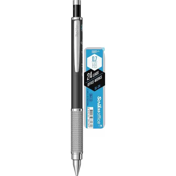 SCRIKSS OFFICE Atlantis Versatil 0.7 Mm Siyah & SL-24 HB Min 2Li Blister
