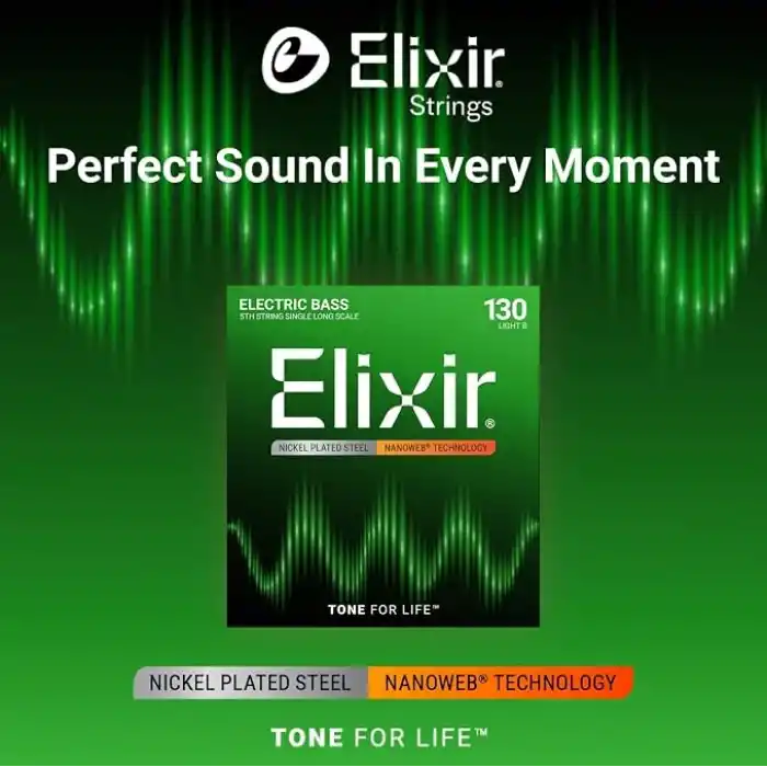 Elixir 15430 Nanoweb Light Tek Bas Gitar Teli (130)