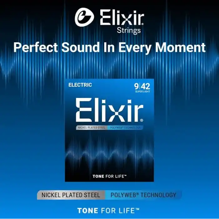 Elixir 09-42 Polyweb Super Light Elektro Gitar Teli 12000