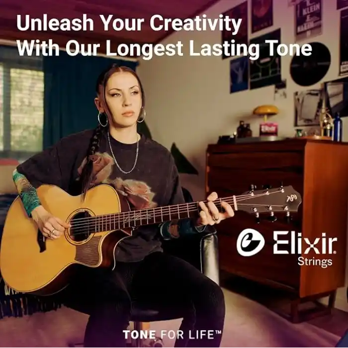 Elixir 16027 Nanoweb Phosphor Bronze Akustik Gitar Teli (11-52)