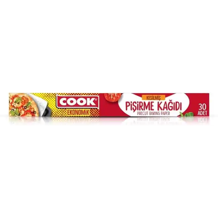 Cook Eko Kesilmiş Pişirme Kağıdı, 37 x 42 cm, 30 Yaprak