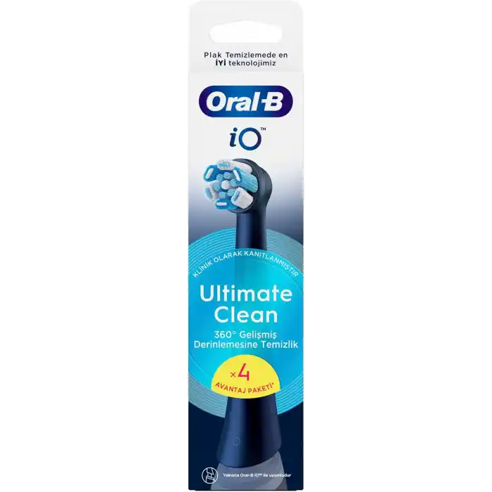 Oral-B iO Ultimate Clean Siyah Diş Fırçası Yedek Başlığı 4 Adet