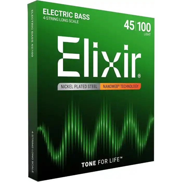 Elixir 14052 Nanoweb Light 4 Telli Bas Gitar Teli (45-100)