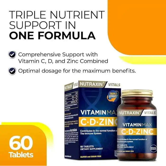 Nutraxin Vitamin Max C-D-Zinc 60 Tablet