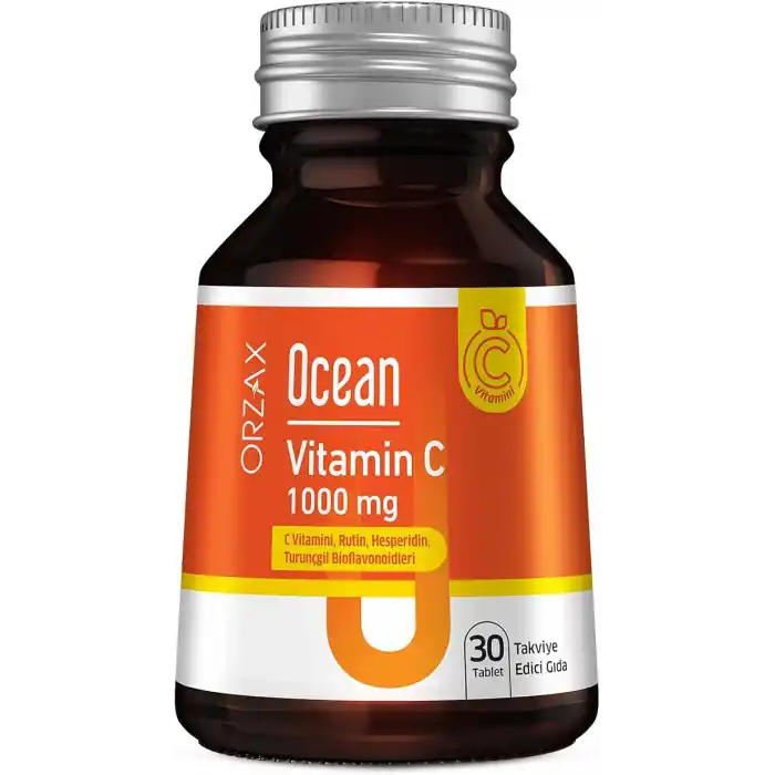 Ocean C Vitamini 1000 mg + Bioflavonoidler Antioksidan içeren Takviye Edici Gıda (1 x 30 tablet)