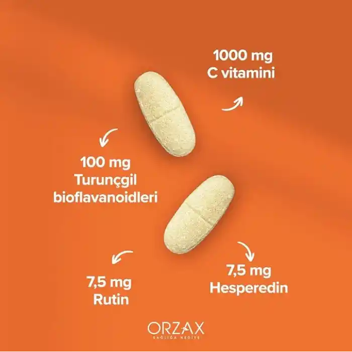 Ocean C Vitamini 1000 mg + Bioflavonoidler Antioksidan içeren Takviye Edici Gıda (1 x 30 tablet)