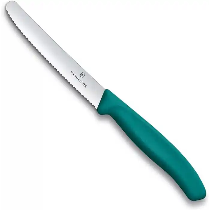 Victorinox 6.7834.C1 Swiss Classic 11cm Tırtıklı Domates Bıçağı, Yeşil