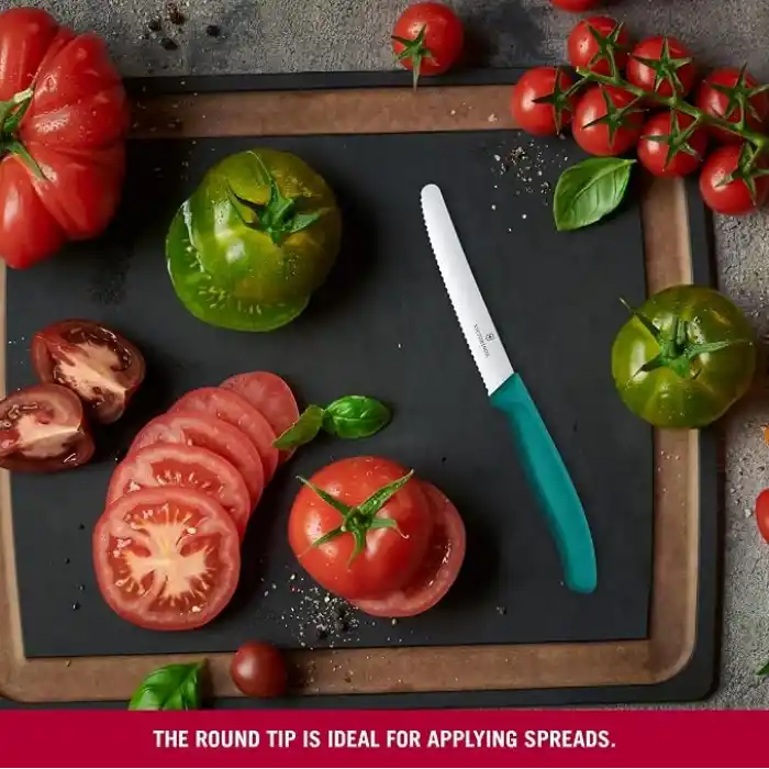 Victorinox 6.7834.C1 Swiss Classic 11cm Tırtıklı Domates Bıçağı, Yeşil