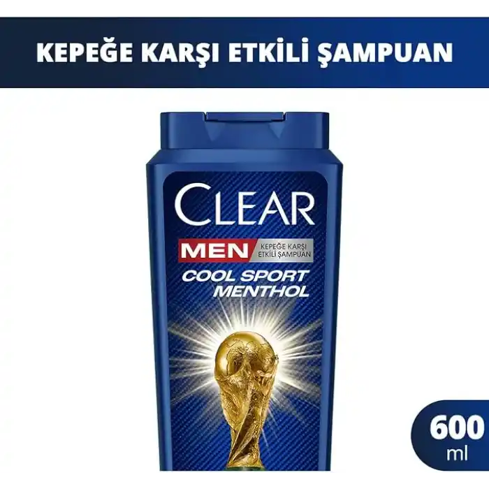 Clear Men Erkek Şampuan Cool Sport Menthol Kepeğe Karşı Etkili 600 ml