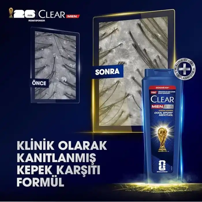 Clear Men Erkek Şampuan Cool Sport Menthol Kepeğe Karşı Etkili 600 ml
