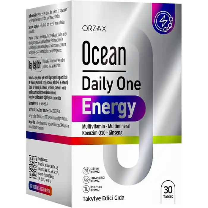Ocean Daily One Energy Multivitamin & Multimineral 30 Tablet Takviye Edici Gıda