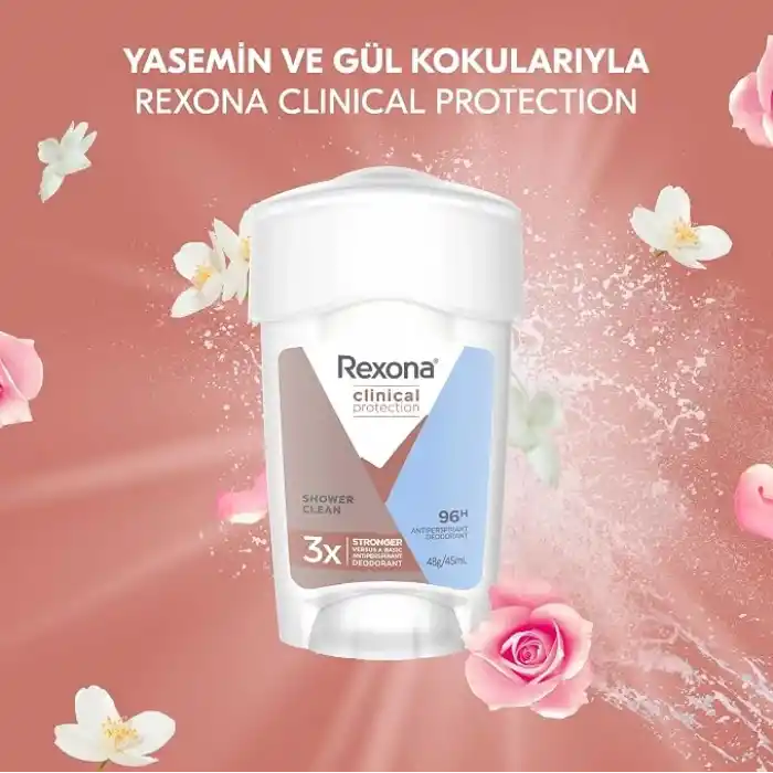 Rexona Clinical Protection Kadın Stick Deodorant Shower Clean 45 ml